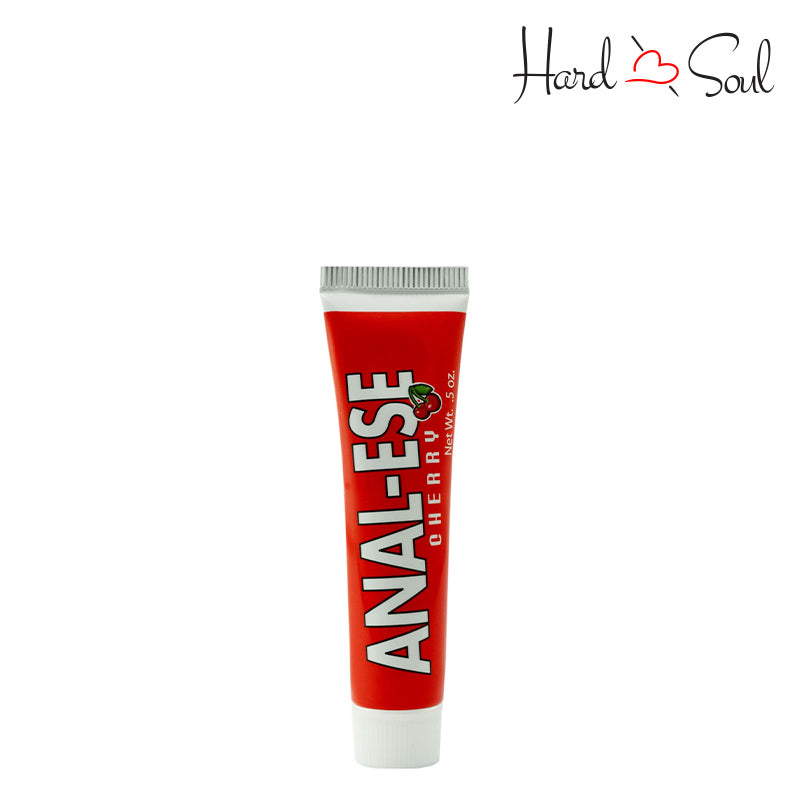 A .5oz tube Anal-Ese Cherry - Soft Packaging - HardnSoul
