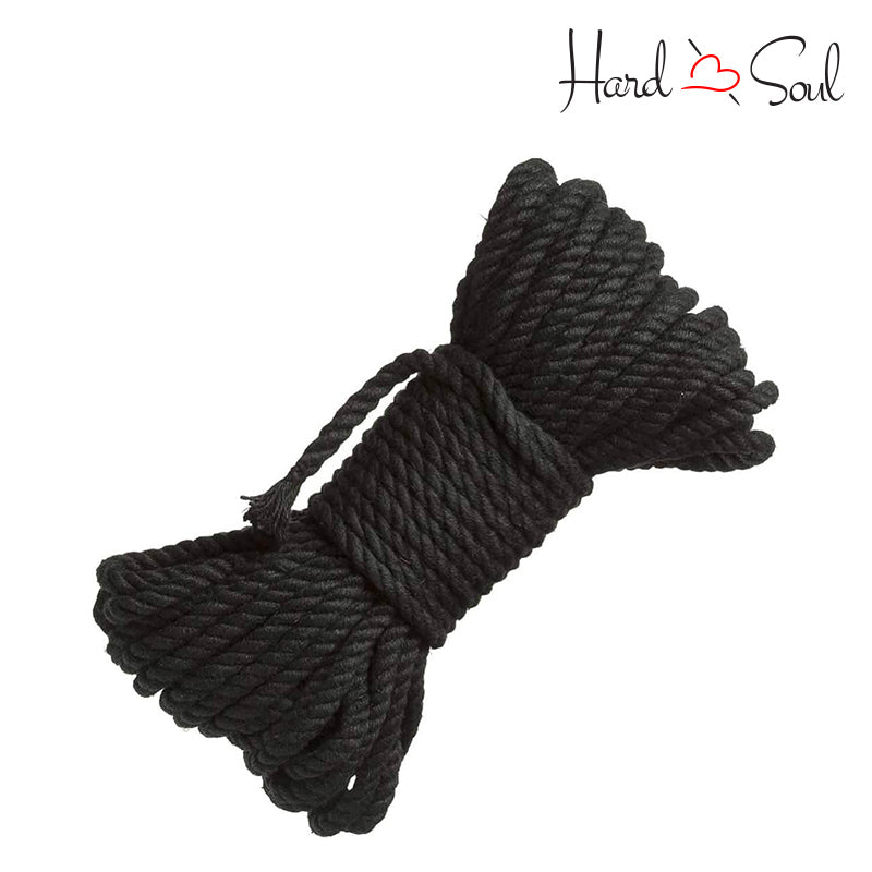 Band Tie 6mm Hemp Bondage Rope Black - HardnSoul