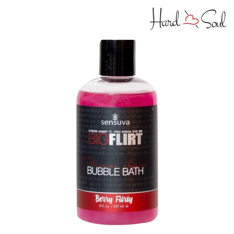 A Bottle of Big Flirt Pheromone Bubble Bath Berry Flirty - HardnSoul