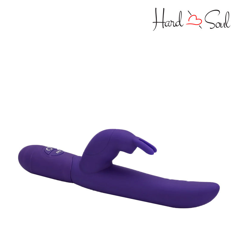 Side of Bounding Bunny Silicone Rabbit Vibrator Purple - HardnSoul