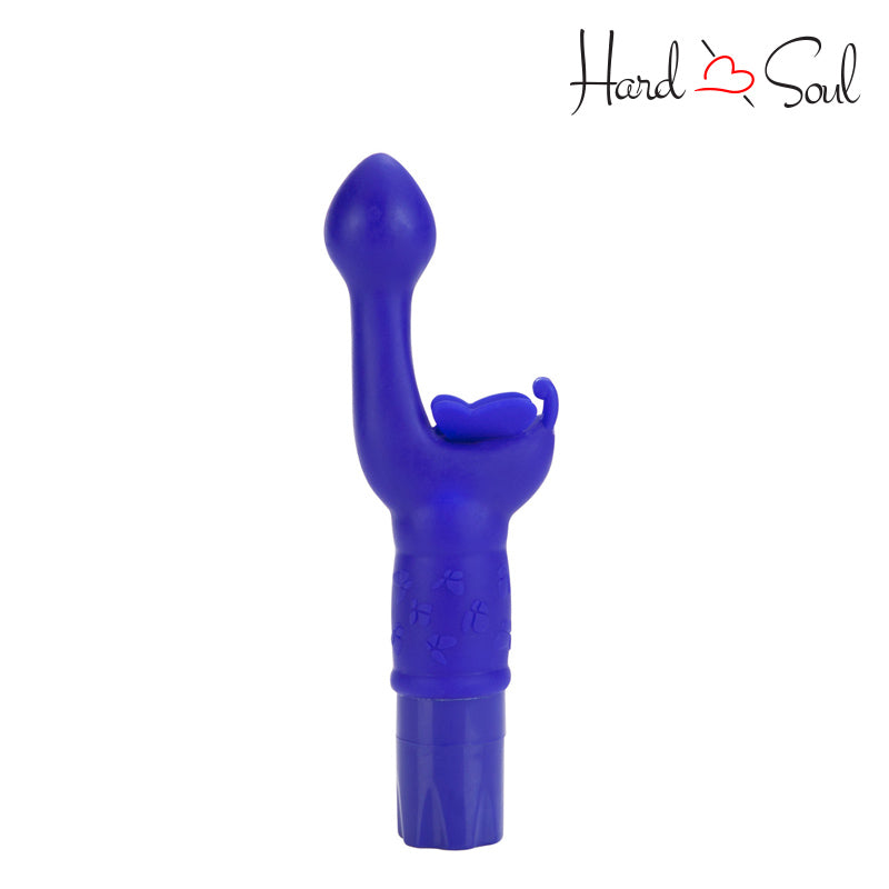 Side of Butterfly Kiss Silicone Vibrator Purple - HardnSoul