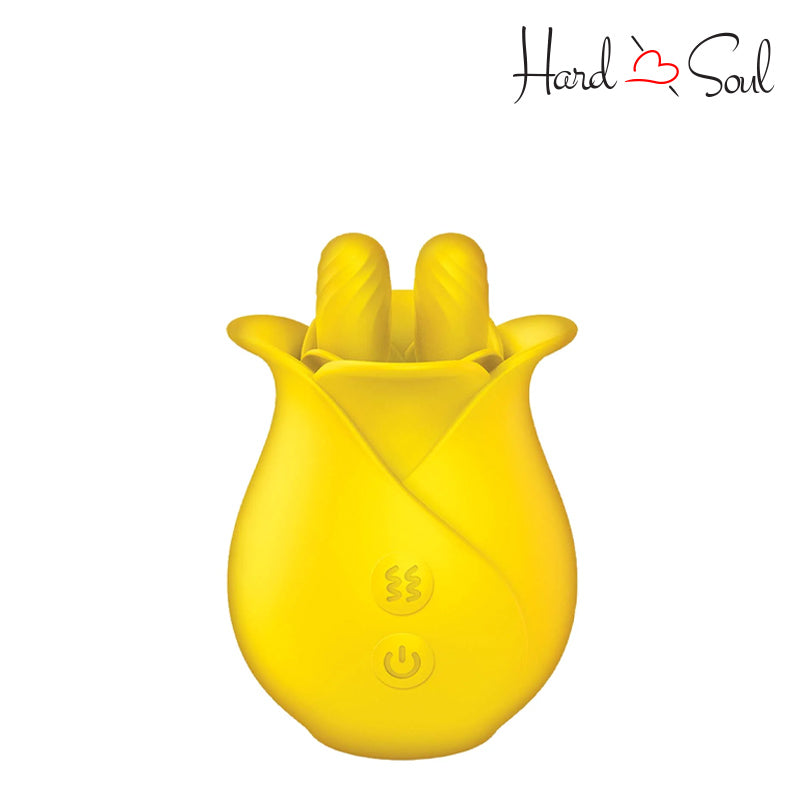 A Clit-Tastic Tulip Finger Massager Yellow - HardnSoul