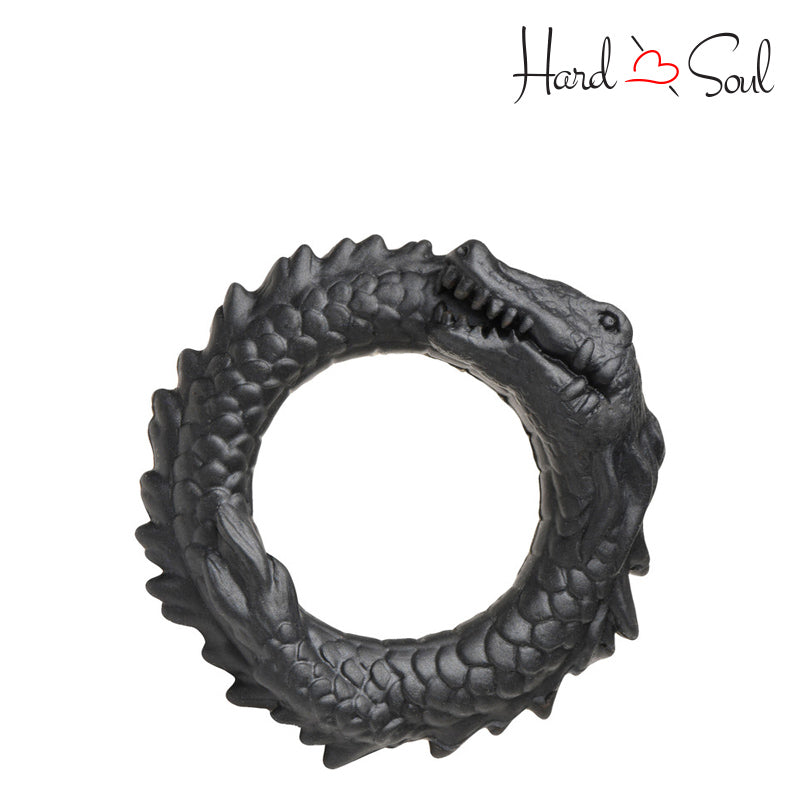 A Creature Cock Black Caiman Cock Ring - HardnSoul