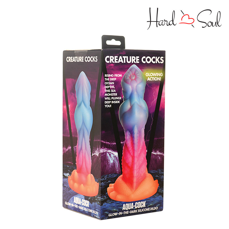 A Box of Creature Cocks Aqua-Cock Silicone Dildo - HardnSoul