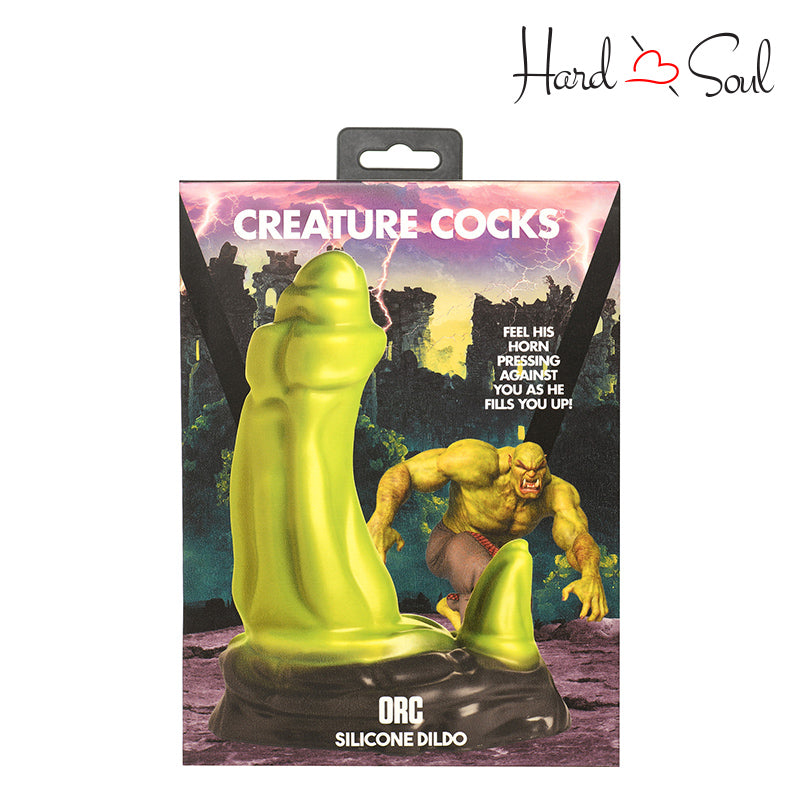 A Box of Creature Cocks Orc Silicone Dildo - HardnSoul