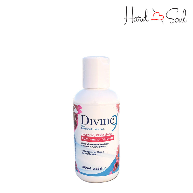 A 3.38 oz bottle of Divine 9 Water Based Personal Lubricant - HardnSoul