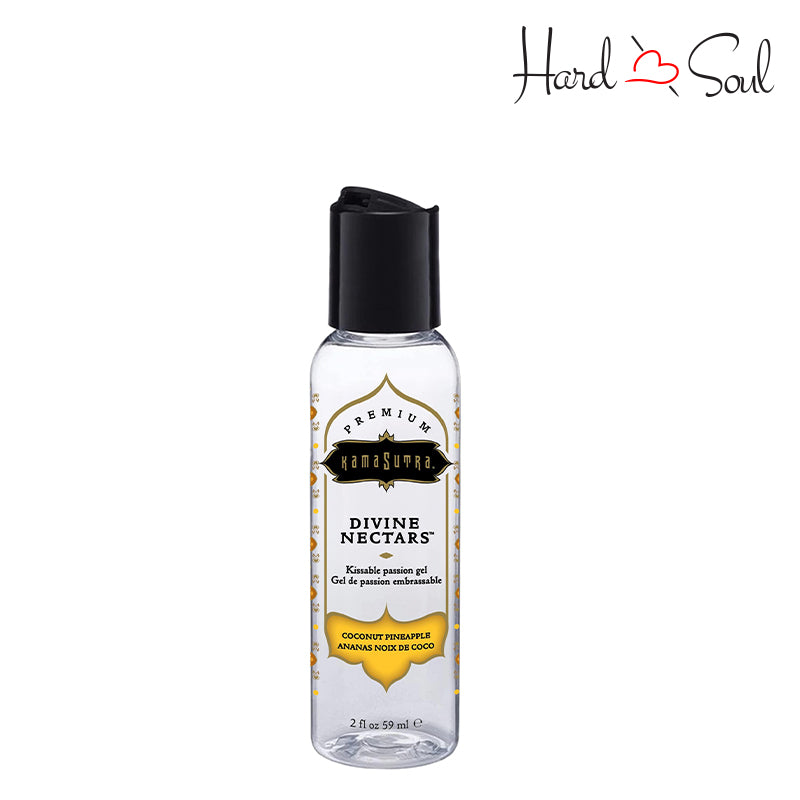 A Bottle of Divine Nectars Flavored Body Glide Coconut Pineapple 2oz - HardnSoul