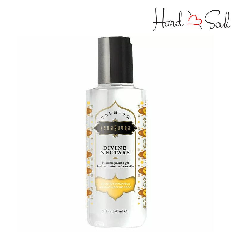 A Bottle of Divine Nectars Flavored Body Glide Coconut Pineapple 5oz - HardnSoul