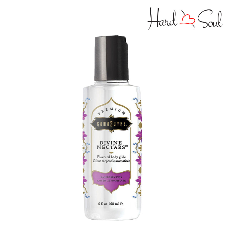 A Bottle of Divine Nectars Flavored Body Glide Raspberry Kiss 5oz - HardnSoul
