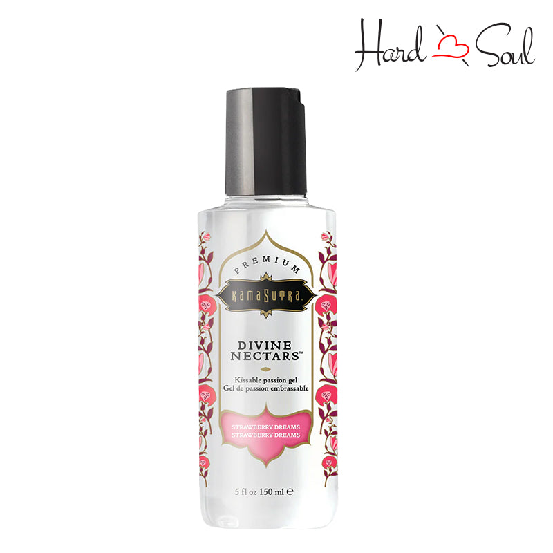 A Bottle of Divine Nectars Flavored Body Glide Strawberry Dreams 5oz - HardnSoul