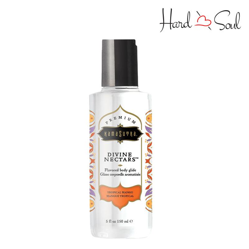 A Bottle of Divine Nectars Flavored Body Glide Tropical Mango 5oz - HardnSoul