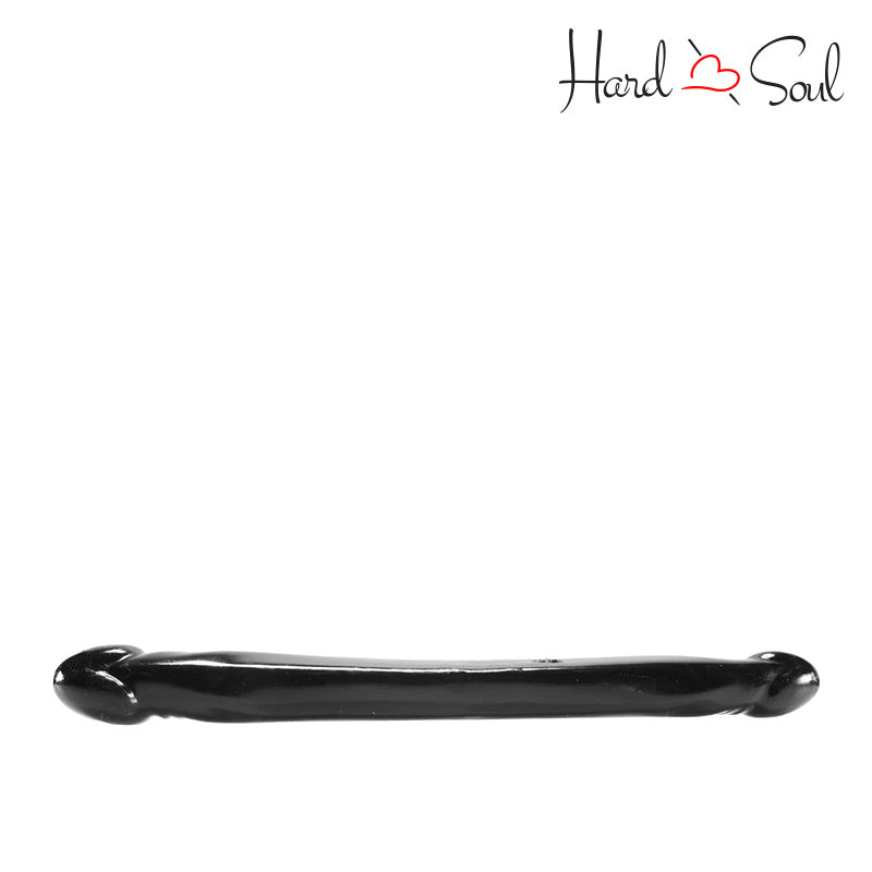 Side of Double Header Smooth Dildo Black 18" - HardnSoul