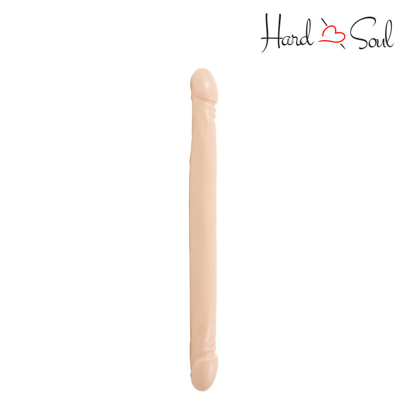 A Double Header Smooth Dildo Vanilla 18" - HardnSoul