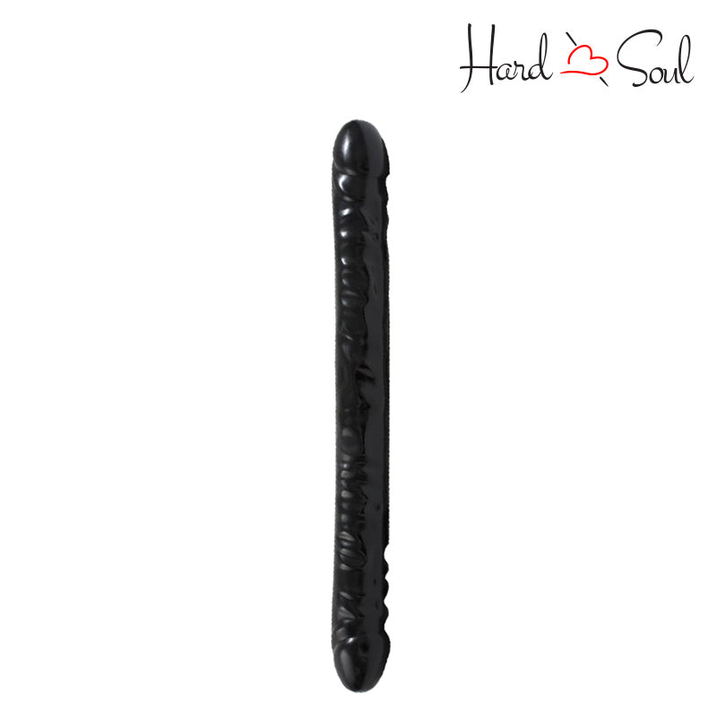 A Double Header Veined Dildo Black 18" - HardnSoul
