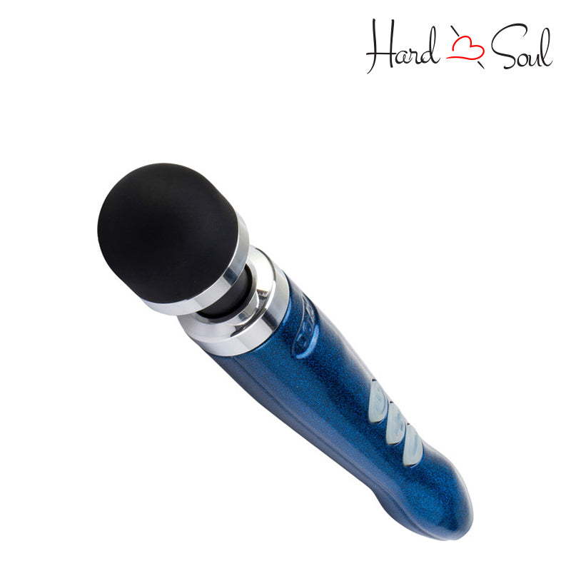 Top Side of Doxy Die Cast 3R Wand Massager Blue Flame - HardnSoul