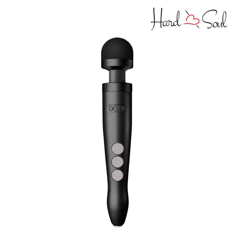 A Doxy Die Cast 3R Wand Massager Matte Black with adjustment button - HardnSoul