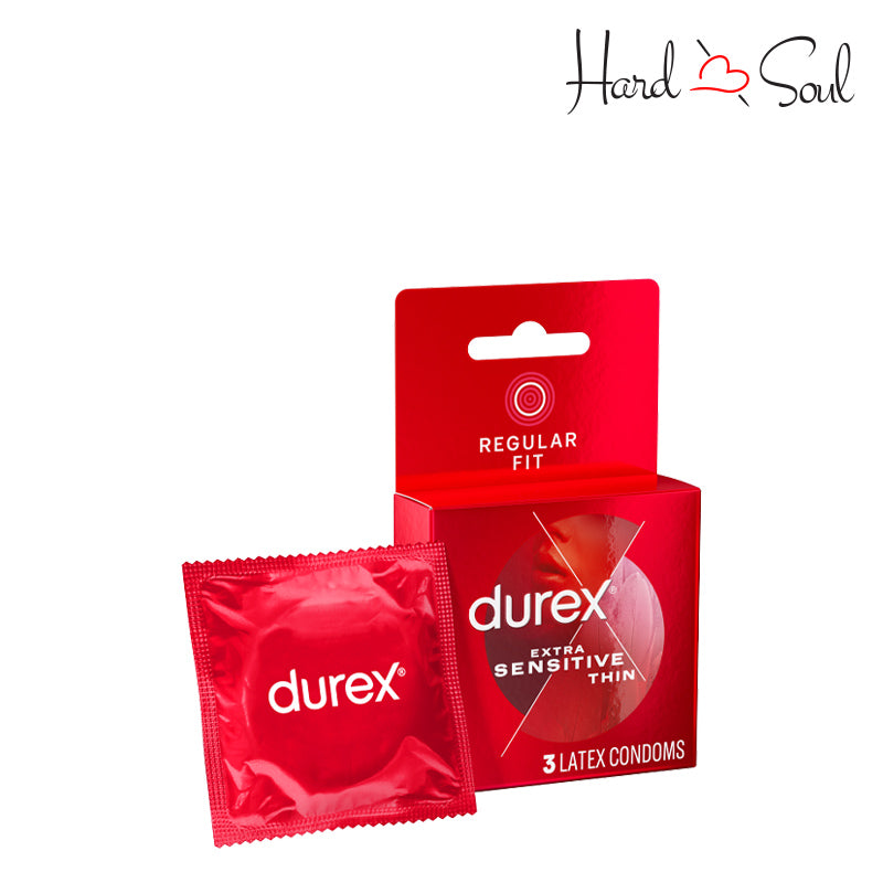 A Durex Extra Sensitive Condoms and a box next to it - HardnSoul