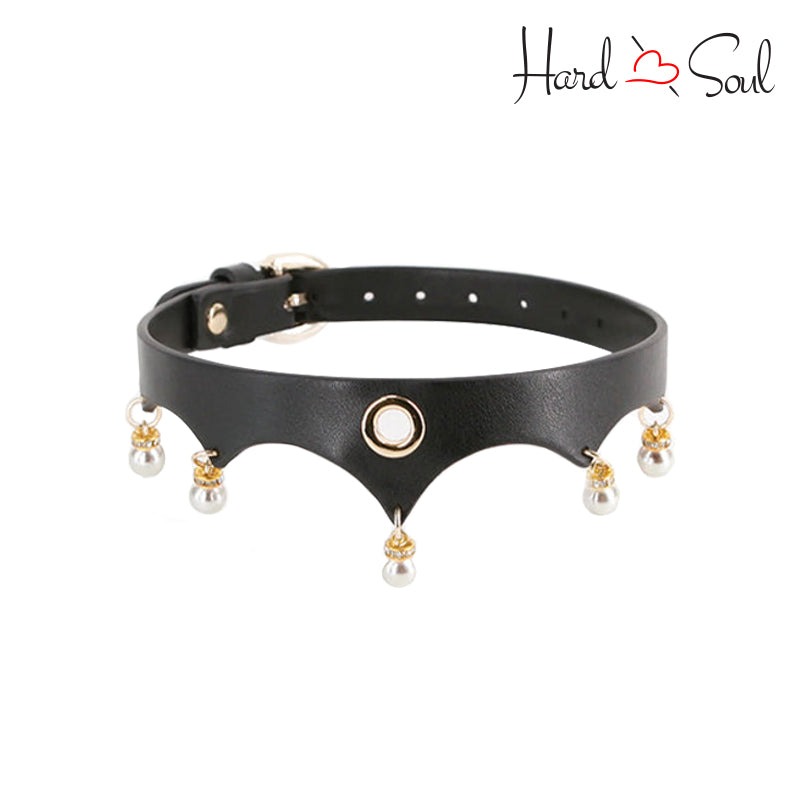 Front Side of Fetish & Fashion Jezebel Collar Black - HardnSoul