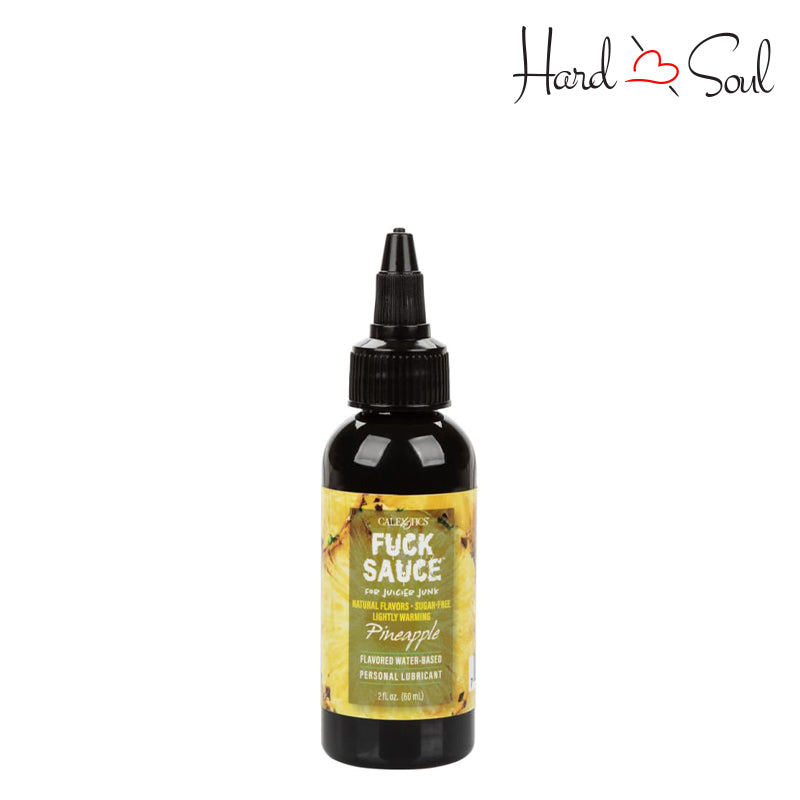 A Bottle of Fuck Sauce Flavored Water Based Personal Lube Pineapple 2oz - HardnSoul
