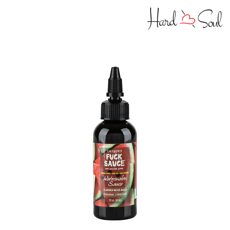A Bottle of Fuck Sauce Flavored Water Based Personal Lube Watermelon 2oz - HardnSoul