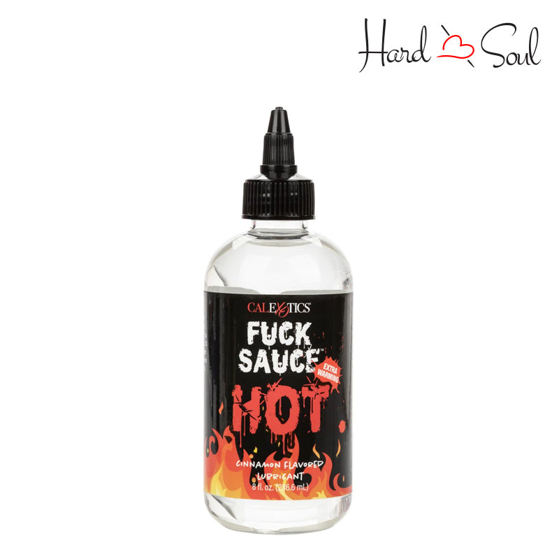A 8 oz bottle of Fuck Sauce Hot Extra Warming Personal Lubricant  - HardnSoul