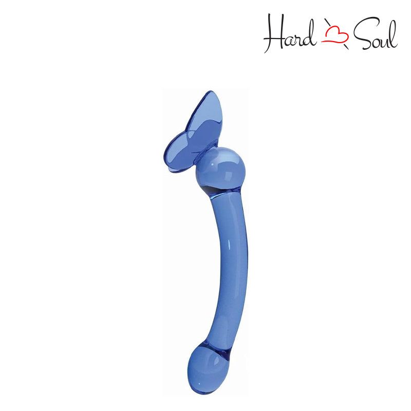 Glass Menagerie Butterfly G-Spot Dildo Dark Blue - HardnSoul