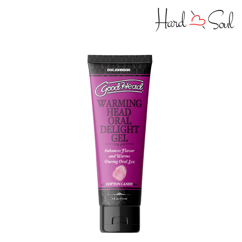 A 4 oz Tube of GoodHead Warming Oral Delight Gel Cotton Candy - HardnSoul