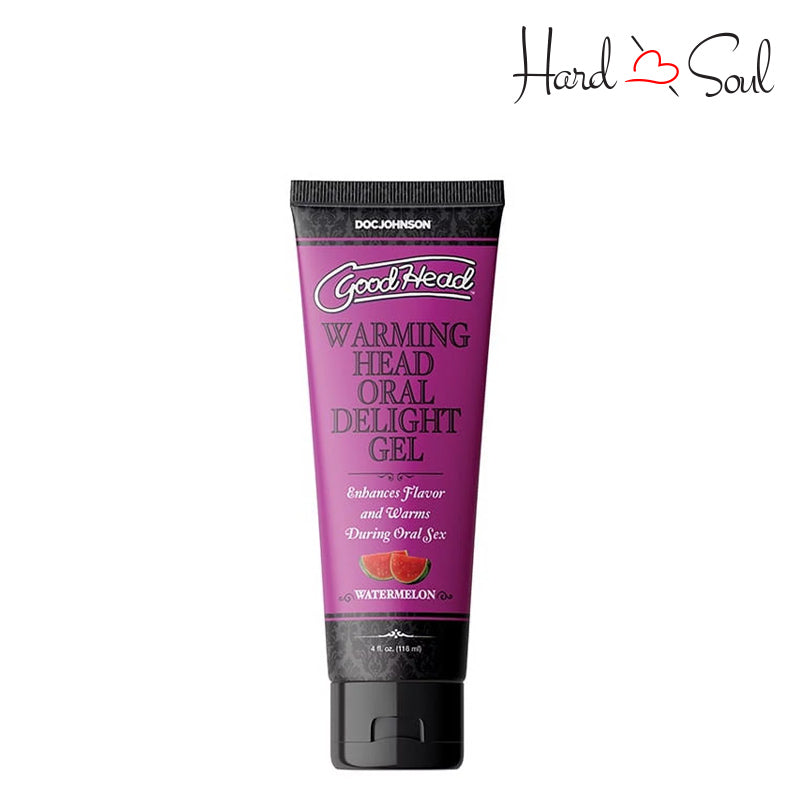 A 4 oz Tube of GoodHead Warming Oral Delight Gel Watermelon - HardnSoul