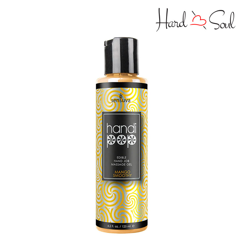 Bottle HandiPop Edible Hand Job Massage Gel Mango Smoothie 4.2oz - HardnSoul