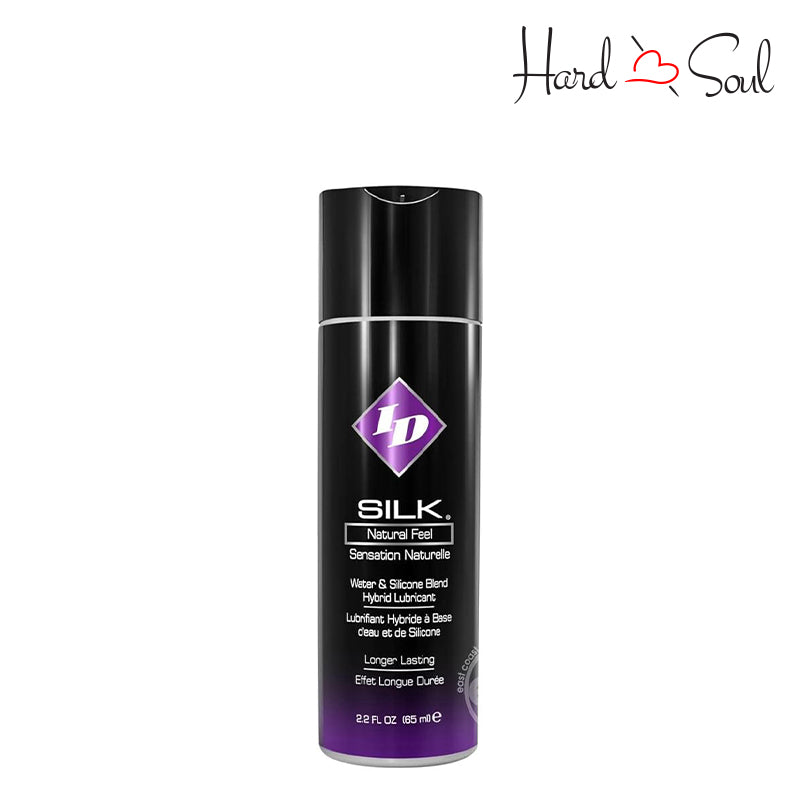 Front Side of a Bottle of ID Silk Hybrid Lubricant 2.2oz - HardnSoul