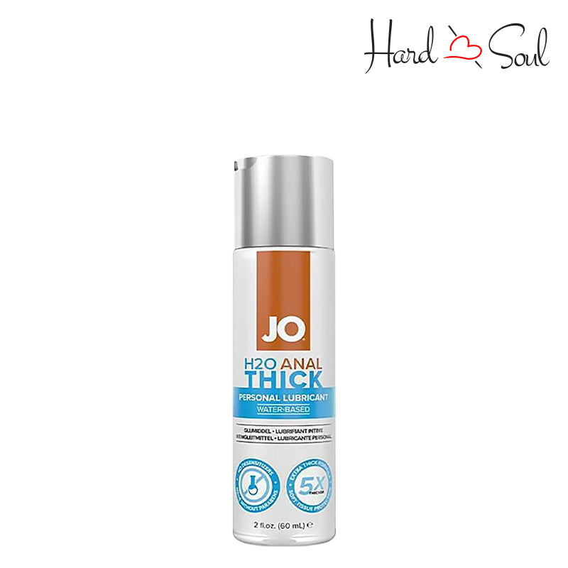 2oz bottle of JO H2O Anal Thick Water Based Lubricant - HardnSoul