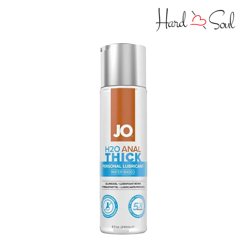 8oz bottle of JO H2O Anal Thick Water Based Lubricant - HardnSoul