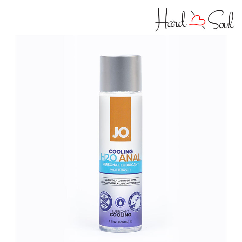 4oz bottle of JO H2O Anal Water Based Cooling Lubricant - HardnSoul