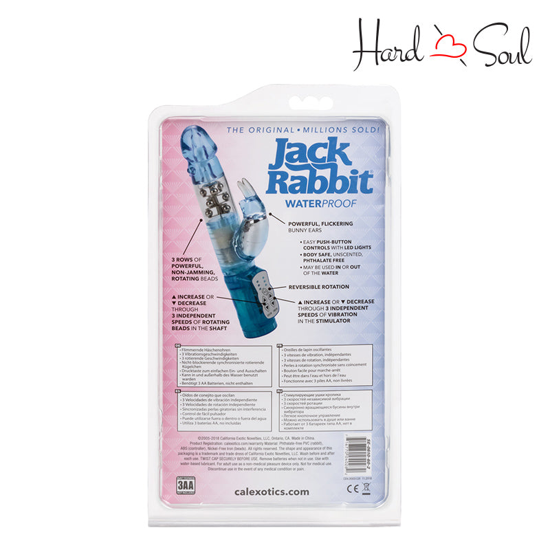 Back Side of Jack Rabbit Waterproof Rabbit 3 Rows Blue Box - HardnSoul