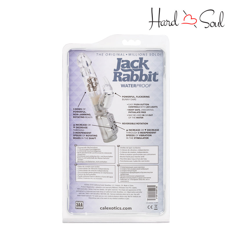 Back Side of Jack Rabbit Waterproof Rabbit 3 Rows Silver Box - HardnSoul
