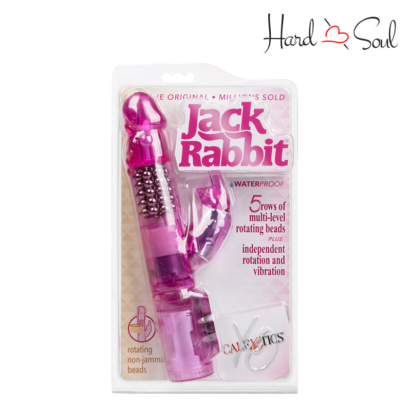 Front Side of Jack Rabbit Waterproof Rabbit 5 Rows Pink Box - HardnSoul