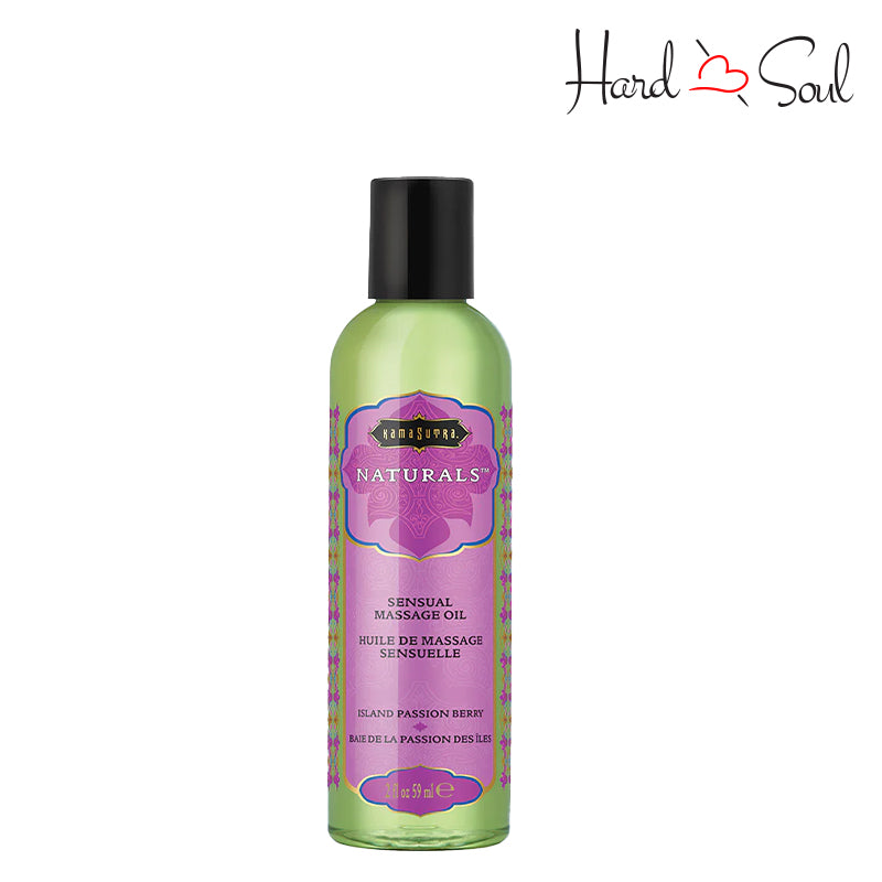 A Bottle of Kama Sutra Naturals Massage Oil Island Passion Berry 2oz - HardnSoul