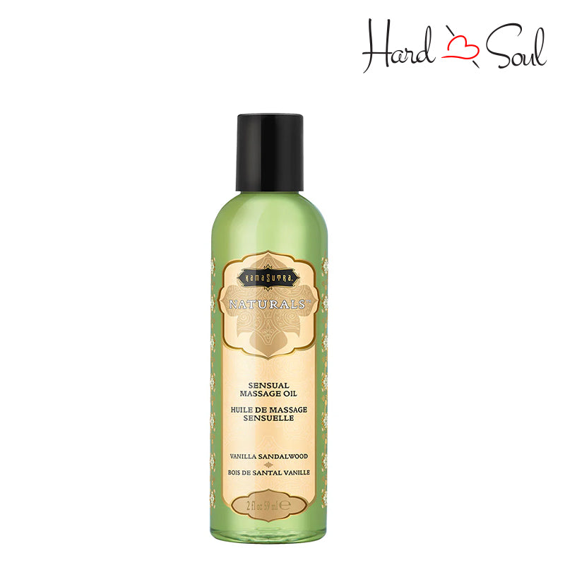 A Bottle of Kama Sutra Naturals Massage Oil Vanilla Sandalwood 2oz - HardnSoul