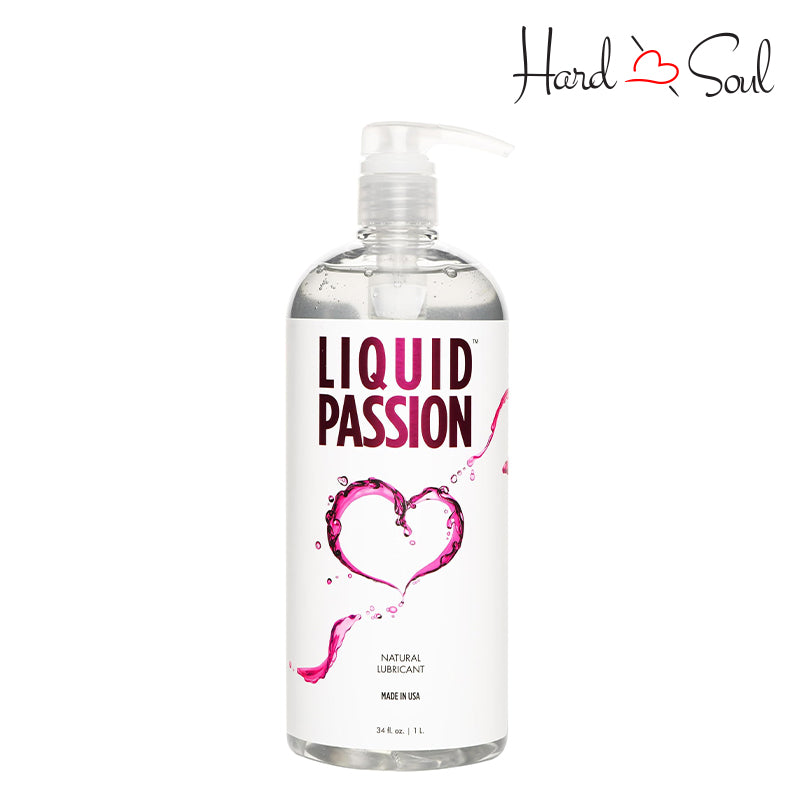 34oz bottle of Liquid Passion Natural Lubricant - HardnSoul