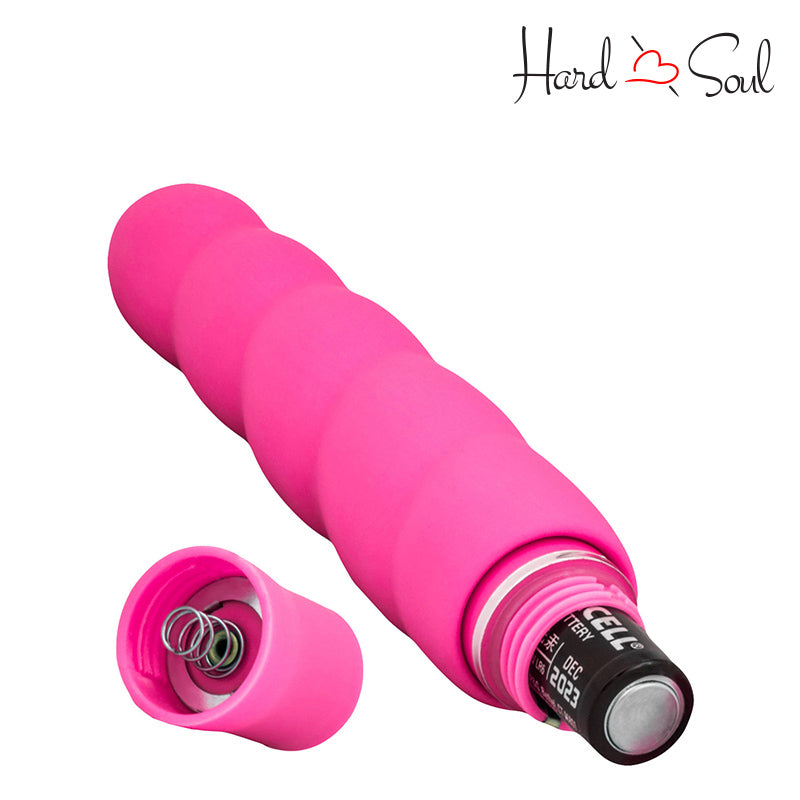 Inside of Luxe Anastasia Silicone Vibrator Pink - HardnSoul
