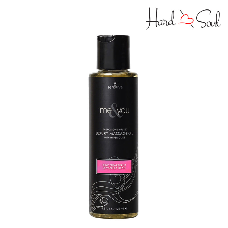 A Bottle of Me & You Pheromone Infused Luxury Massage Oil Grapefruit Vanilla 4.2oz - HardnSoul
