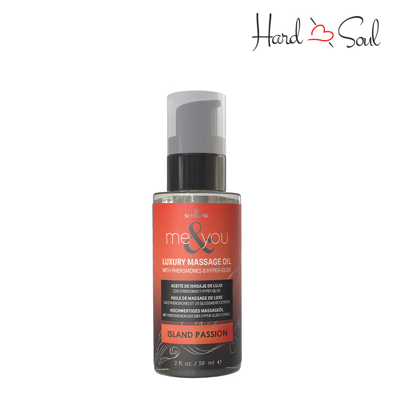 A Bottle of Me & You Pheromone Infused Luxury Massage Oil Island Passion 2oz - HardnSoul