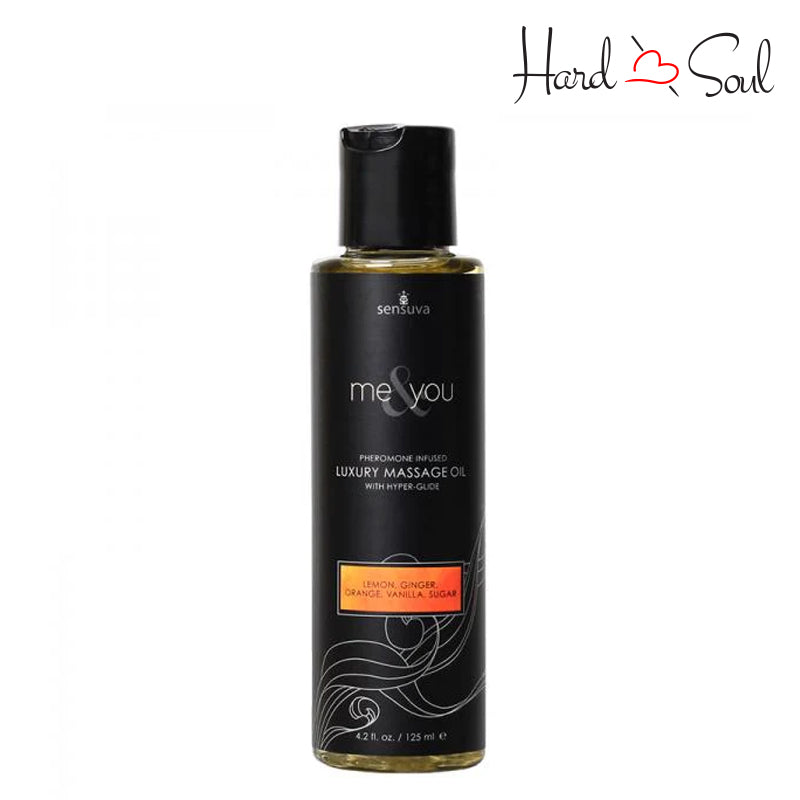 A Bottle of Me & You Pheromone Infused Luxury Massage Oil Sugar Citrus 4.2oz - HardnSoul