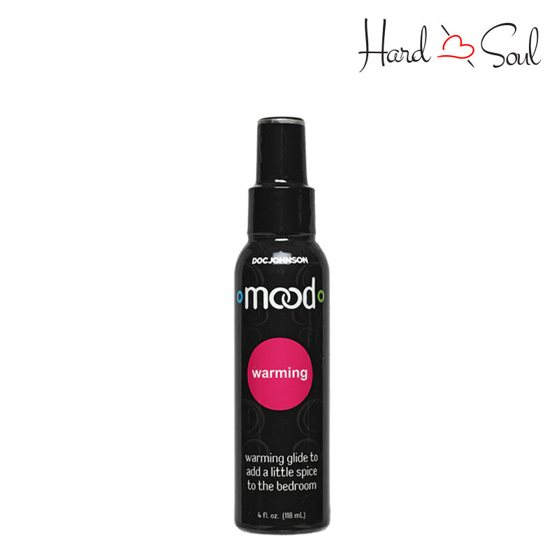 A 4 oz bottle of Mood Warming Glide - HardnSoul