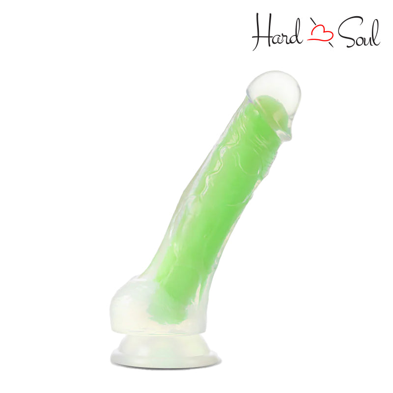 Neo Elite Glow in the Dark Dildo 7.5" Green - HardnSoul