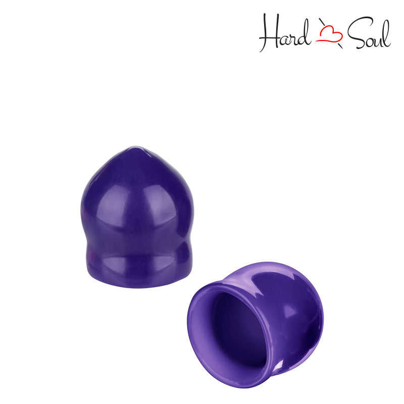 Front and Side of Nipple Play Mini Nipple Suckers Purple - HardnSoul