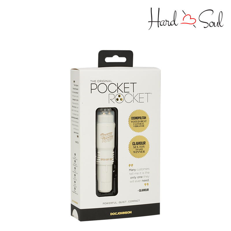 A Box of Original Pocket Rocket Mini Massager 4" Ivory - HardnSoul
