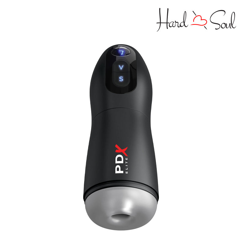 A PDX Elite Suck-O-Matic Auto Masturbator Black with LED Display - HardnSoul