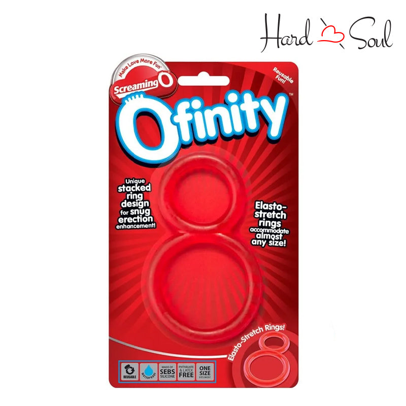 A Box of Screaming O Ofinity Double Cock Ring Red - HardnSoul