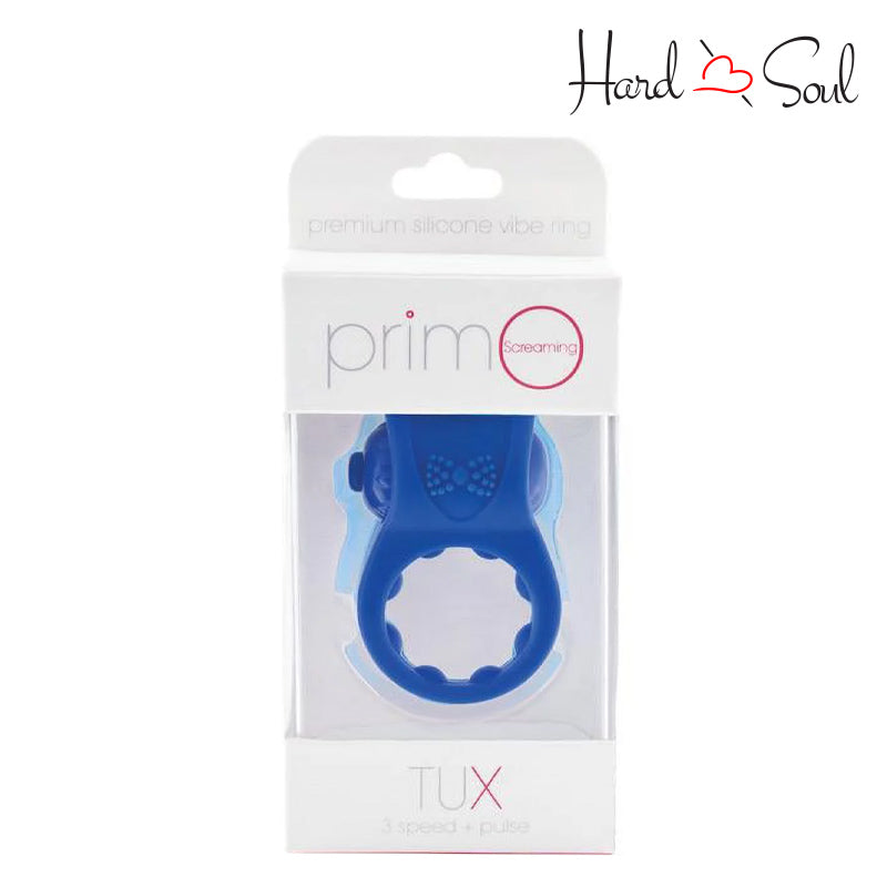 A Box of Screaming O PrimO Tux Vibrating Ring Blue - HardnSoul